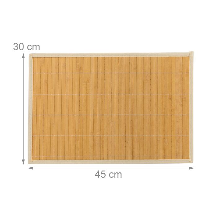 Набір столових прикрас Relaxdays, 6 штук, бамбук