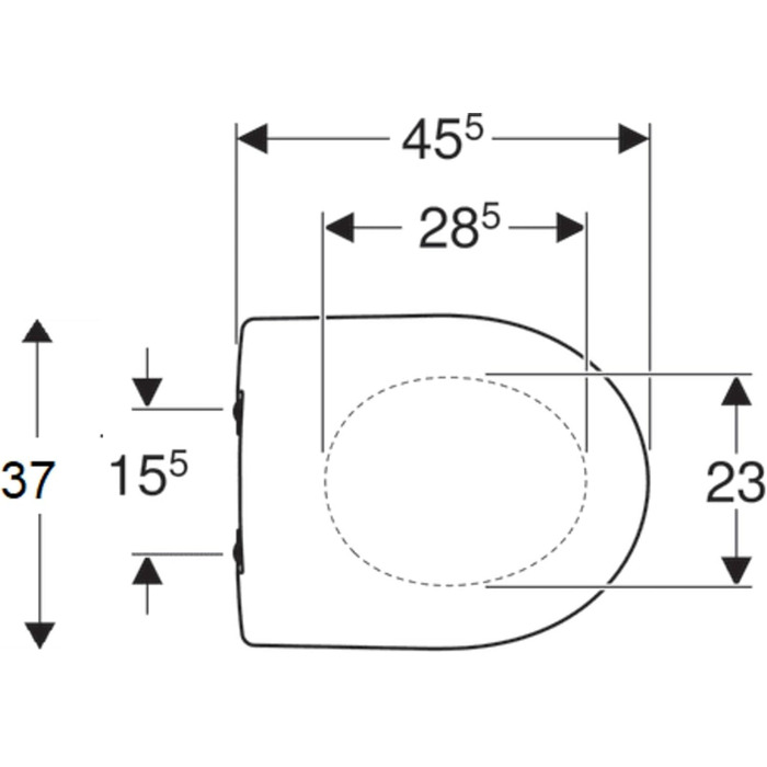 Сидіння для унітазу Geberit Renova 37x45.5x6 см білий