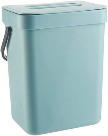 Органічне відро для компосту Boxwizard відро для компосту для кухні невеликий контейнер для компосту 3 л кухонний контейнер для відходів побутової навісний контейнер з кришкою Компостер для сміття у ванну / спальню інтер'єр сірий синій 3 л 16.1*13*20.5 см