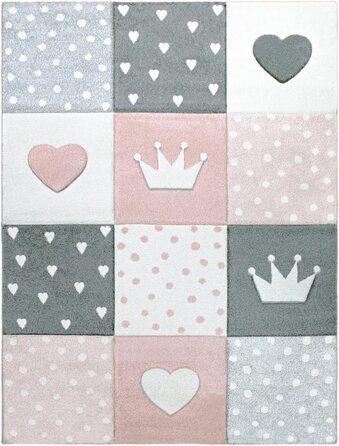 Домашній дитячий килим TT, килим для дитячої кімнати, для дівчаток, для дітей, 3D принцеса, Зоряна корона, колір розмір (200 см круглої форми, рожевий)