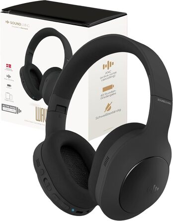 Накладні навушники SOUNDLIVING Wave Bluetooth 5.0, ANC, 40 годин відтворення, Hi-Fi, Чорний