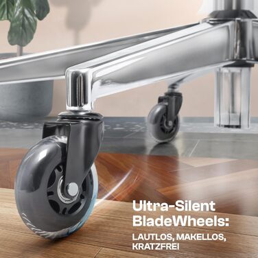 Ергономічне крісло Galahad Merlin (чорний) - офісне, для ігор, 150 кг | Крісло для роботи та дому