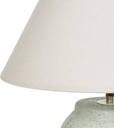 Настільна лампа Beliani з керамічним цоколем у формі вази, білий абажур, регульований вимикач