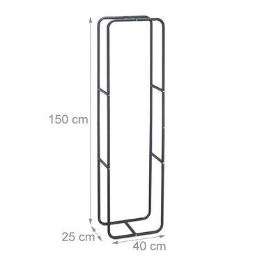 Стильна металева полиця для дров Relaxdays