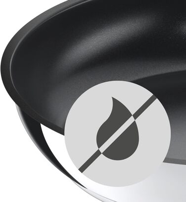 Wok Durado 28 см з антипригарним покриттям, нержавіюча сталь, для всіх типів плит, сумісний з духовкою до 260°C