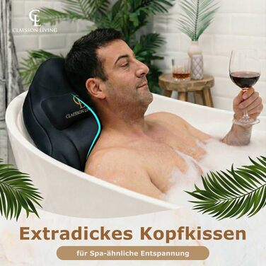 Подушка для ванни повний корпус (126x41 см) з підголівком (13 см) - біла (темно-сіра) - підтримка шиї, спини та ніг + сумка для прання та подорожі