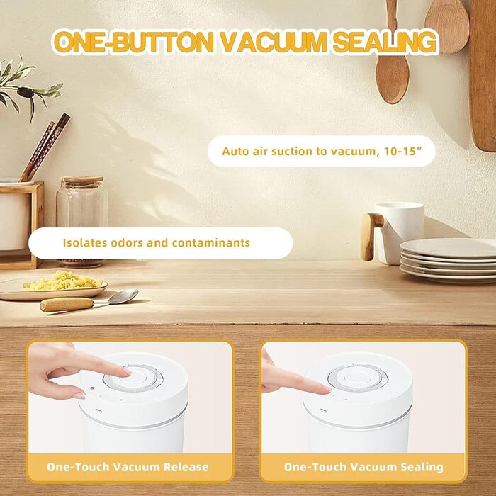 Контейнер для кави з нержавіючої сталі, герметичний, 500г, білий. Зручний дисплей для кавових зерен. Зберігає каву свіжою. KF1