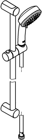Хром / 27572002 (набір душових стрижнів 600 мм, 3 типи струменя, 3 типи струменя), 100 - /