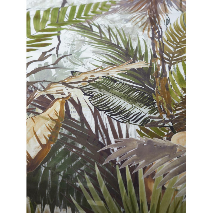 Постільна білизна ESSENZA Jane зелене листя джунглів двосторонній вигляд, 200x200 см