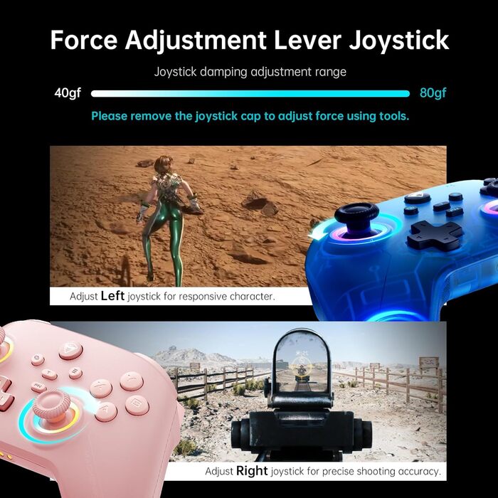 Геймпад Machenike G3V2 для PC, Switch, iOS, Android - бездротовий контролер з RGB-підсвічуванням та програмованими кнопками