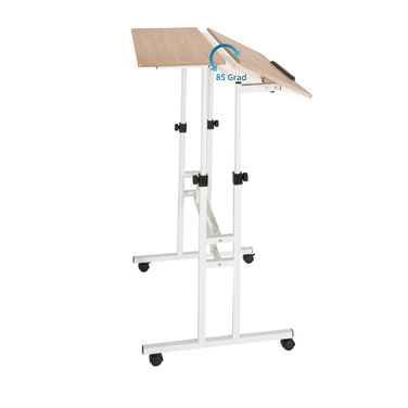 Робочий стіл / Комп'ютерний стіл СТАНЦІЯ I 80 x 60 см білий / дуб hjh OFFICE