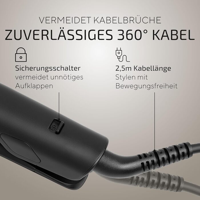 Праска для волосся Glätteisen – Тест-переможець 2025, 100 днів на тест, LCD-дисплей, швидке нагрівання (20 сек) для блискучого та гладкого волосся