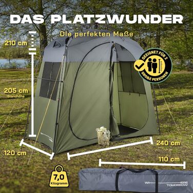 LUMALAND Преміум душова кабіна | Намет для туалету для використання в приміщенні та на вулиці | Мобільний передягальня та намет для зберігання | Намет для фотографії тварин | Ідеально підходить для кемпінгу, фестивалів та риболовлі | Водонепроникний та ві