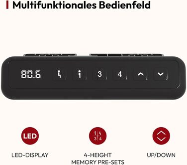 Регульований стіл Sanodesk 110x60 см з суцільною стільницею – компактний стоячий стіл для маленьких приміщень, ергономічний та стильний, білий