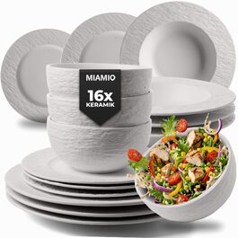 розмір: набір посуду з суповими тарілками (16 шт.)