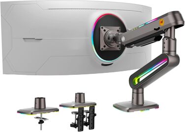 Кріплення для монітора NB Ergonomic RGB, сумісне з моніторами 32-60 дюймів, вантажопідйомність до 20 кг, чорний