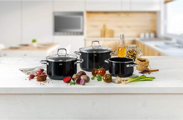 Набір каструль Silit Elegance Line Induktion, 4 шт., Silargan, чорний, без нікелю