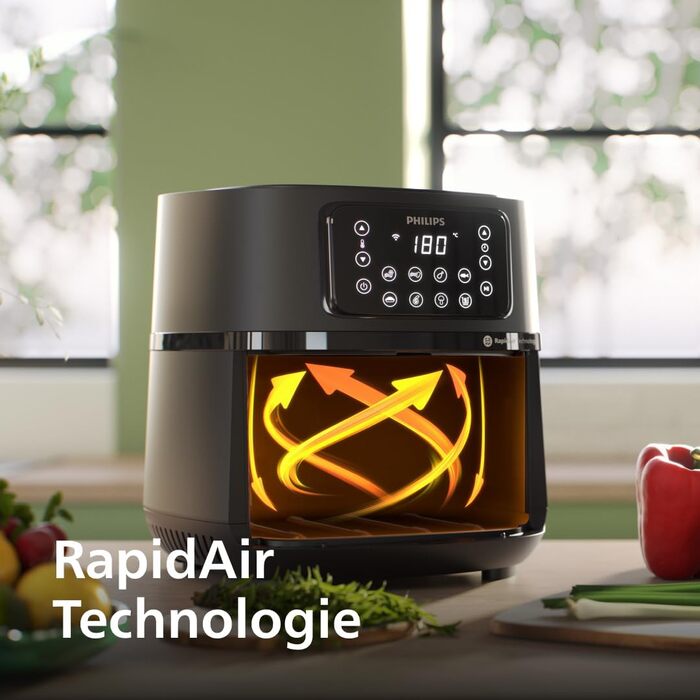 Фритюрниця Philips Airfryer 5000 XXL 7,2 л 16-в-1, Wi-Fi, 90% менше жиру, рецепти, Rapid Air