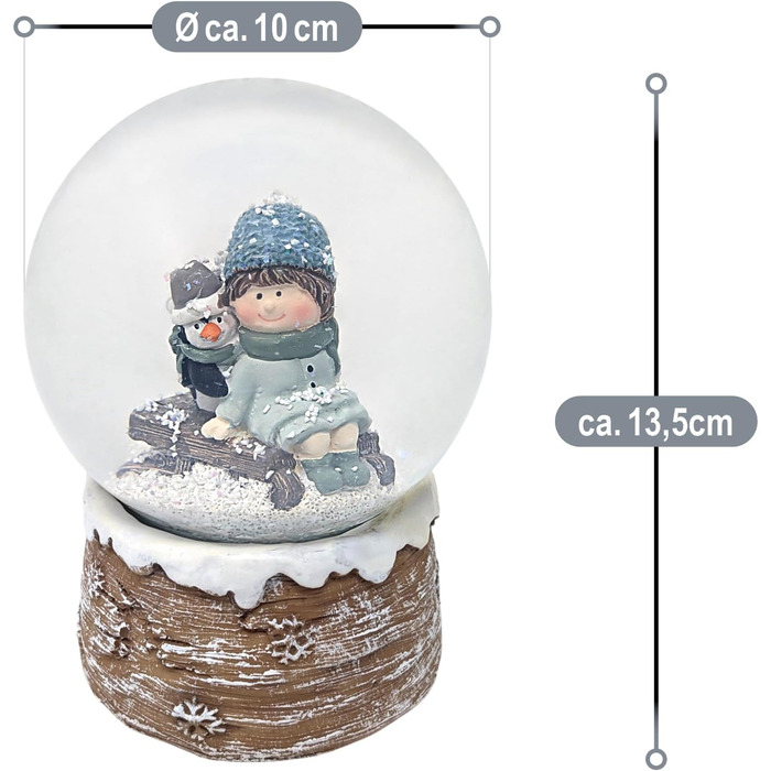 Сніжковий куля Com-Four® – святкова прикраса з блискучим снігопадом! [Асортимент варіюється]