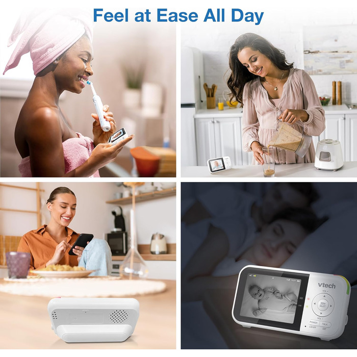 Відеоняня з камерою та монітором, акумулятор на 19 годин, радіус дії 305 м, автоматичний режим