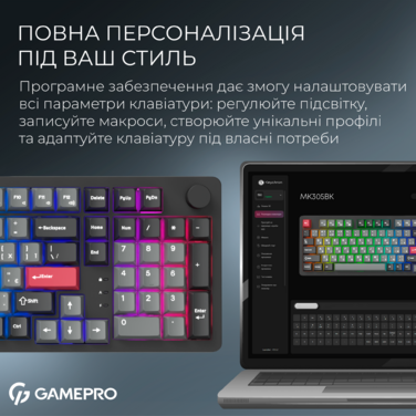 Бездротова механічна клавіатура GamePro Asgard Drakkar (MK305BK)