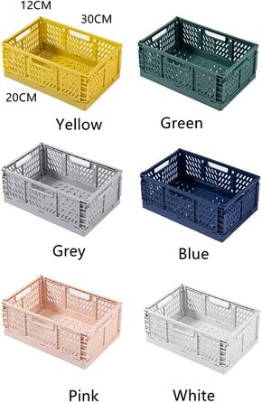 Складний кошик для зберігання NCRGB, невеликий складний складний ящик, складні ящики, кошики для зберігання, ящики для зберігання, складний кошик для кухні, спальні (3020 12 см, 6 шт.)