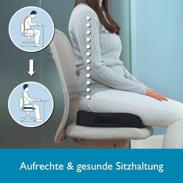 Подушка для сидіння Beautissu BeauErgo GS Memory Foam з гелевим наповнювачем - ергономічна підставка для автомобіля та офісного крісла, з ефектом охолодження