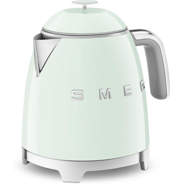 Електричний чайник Smeg KLF05CREU, 0.8 л, зелений, нержавіюча сталь, з індикатором рівня води та захистом від перегріву