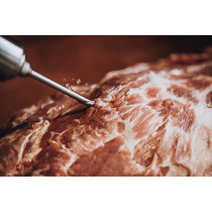 Спринцовка для м'яса MOESTA-BBQ 10396 - нержавіюча сталь, 5 насадок для маринування та приготування