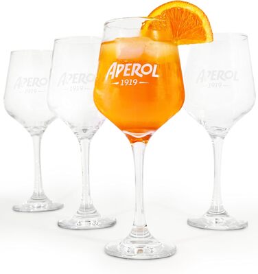 Набір келихів Maxito Original Aperol Spritz, 4 шт. - сучасний дизайн, ідеальний подарунок для Aperol Spritz