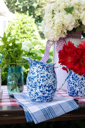 Круг Crow Canyon Home з емальованого посуду - великий, для дому та активного відпочинку, блакитний