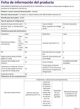 Міні-холодильник Cecotec Bahamas Pat, 25 л, 12 В/220 В, автомобіль/караван, функція охолодження-обігріву, 7-65