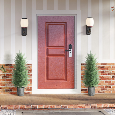 Набір з 2 штучних кипарисових дерев, великі, 90 см. Декоративні штучні рослини з пластику у горщику 15 x 15 x 90 см, зелені.