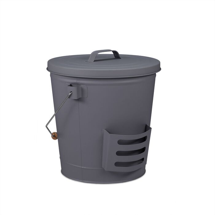 Відро Relaxdays для сміття з кришкою та совкою