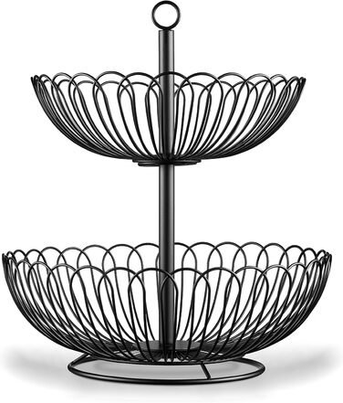 Сучасна ваза для фруктів - TOP FRUIT BASKET BLACK etagere fruit etagere fruit, etagere basket etagere, living, etagere fruit bowl etagere, etagere large, fruit etagere, living 2er, 2erLINFELDT