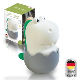 Дитячий LED нічник MegaLight Diggy Dino: RGB-підсвітка, регулювання яскравості, сенсорне керування та звукові ефекти, USB-зарядка