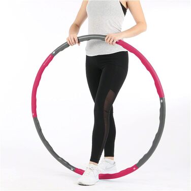 Хулахуп, ø 100 см, 1,5 кг, в т.ч. Рулетка Power Fitness Hoop Hulahoop для схуднення рожева