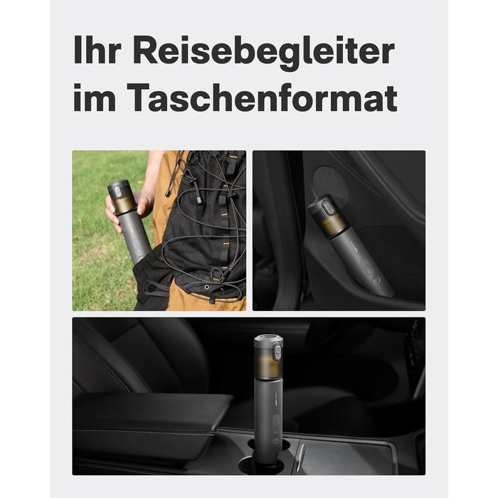 Акумуляторний ручний пилосос HOTO 20000Па 4-в-1 для авто, дому та клавіатури, бездротовий міні-пилосос з функцією обдуву