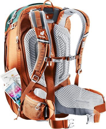 Велосипедний рюкзак deuter Unisex Trans Alpine Pro 28 (28 л, сучасний, глибоководно-каштановий)