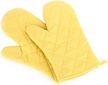 Термостійкі рукавички для духовки потовщені термостійкі рукавички для випічки рукавиці для випічки, бавовна, (жовтий, 1 пара)