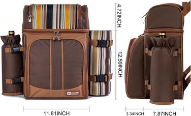 Набір для пікніка ALLCAMP Outdoor Gear на 4 особи (рюкзак, деки, посуд, аксесуари)