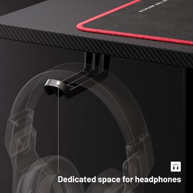 Ігровий стіл Diablo X-Mate 160x75x75 см: ергономічний стіл з карбоновою стільницею, тримачем для навушників та підставкою для напоїв