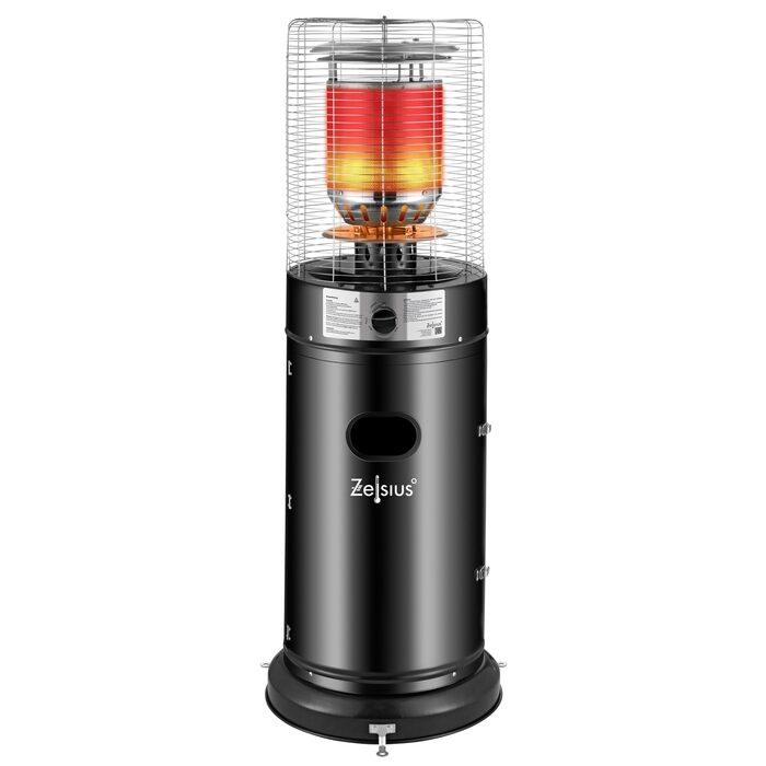 Газовий обігрівач Zelsius 'Zermatt' 11 кВт - для тераси, балкону та саду (Газовий балон не входить у комплект)