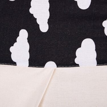 Дитячий намет-типі SPRINGOS, чорний з хмаринками, 160x120x100 см, з килимком та подушкою