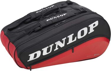 Спортивна Тенісна сумка Dunlop для дорослих унісекс 2021 з 8 ракетками (8 упаковок, чорний / червоний), термо-Тенісна сумка CX Performance