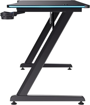 Ігровий стіл Trust Gaming GXT 709W Luminus RGB з підсвічуванням LED, 10 режимів, USB, білий, з підставкою для навушників та тримачем для напоїв, 120 x 60 см