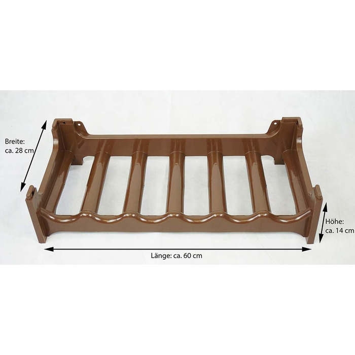 Пластикова полиця для пляшок Novaliv на 36 пляшок, розширювана, стелаж для вина, напоїв, спиртних напоїв, коричнева