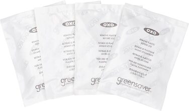 OXO Good Grips Greensaver Контейнер для зберігання продуктів, 4.7 л, з кришкою та вентиляцією, набір 4 шт.