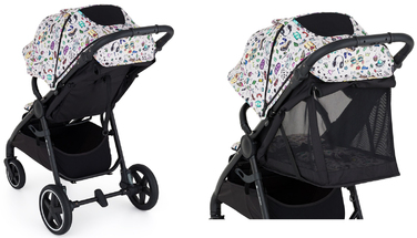 Дитячий прогулянковий візок Petite&Mars Royal 3 BLACK Limited Tattoo