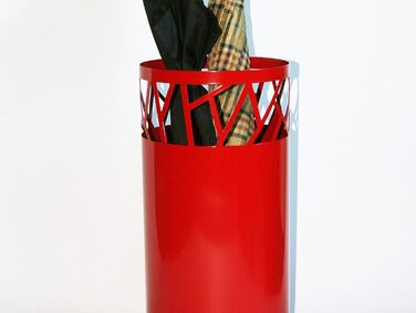 Підставка під парасольку Design Fence, 49 x Ø 22,5 см, матова нержавіюча сталь, Штифт Szagato, Made in Germany (підставка для парасольок, тримач парасольки, матовий тримач парасольки) (червоний)
